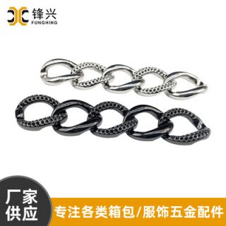 女士包包点钻合金纽链侧身米兰体育-米兰(中国)官网
 diy斜挎包配件金属挂链定制